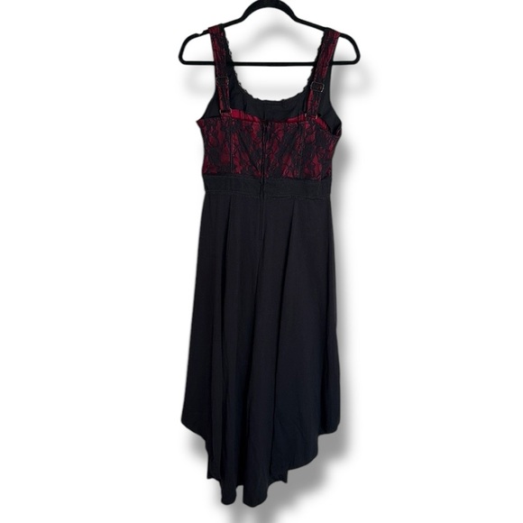 Royal Bones Black and Red High Low Corset Top Dress Size Large Goth Vampire - Picture 8 of 8